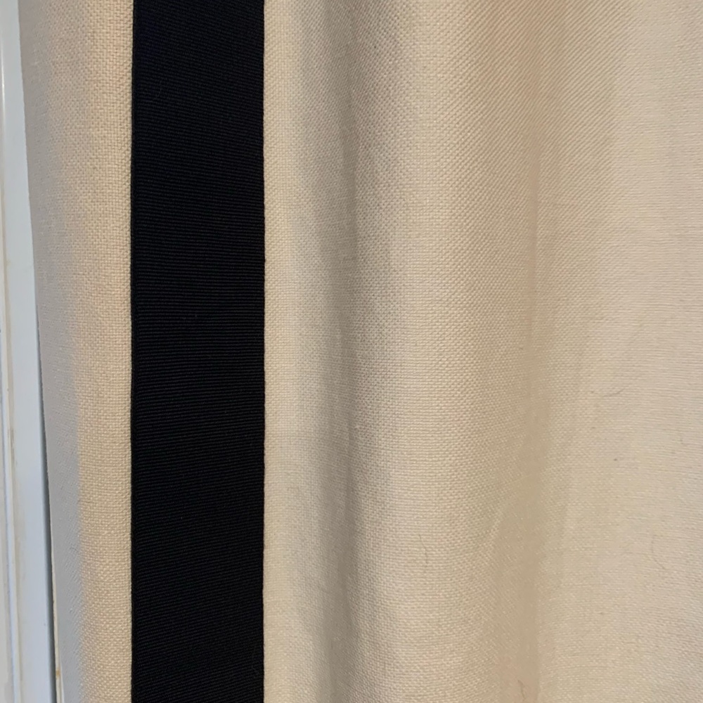 Pottery Barn Elegant Black and Cream Curtain 4 pieces